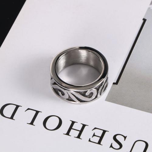 Stainless Steel Finger Ring, 304 Stainless Steel, Vacuum Ion Plating & for man 