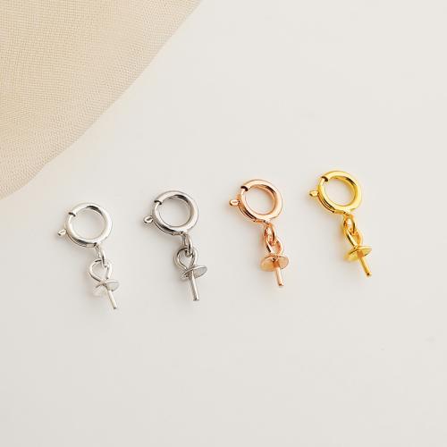 純銀製ペグ・ベール, 925スターリングシルバー, DIY, 無色, spring buckle width 5mm, needle length 3mm, 売り手 パソコン