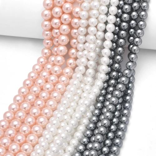 Peties perles de la mer du sud, Shell Pearl, Rond, DIY & normes différentes pour le choix, plus de couleurs à choisir Environ 38 cm, Vendu par brin[