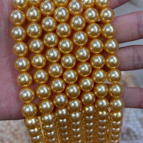 South Sea Shell Beads, Shell Pearl, Round, DIY Approx 38 cm 