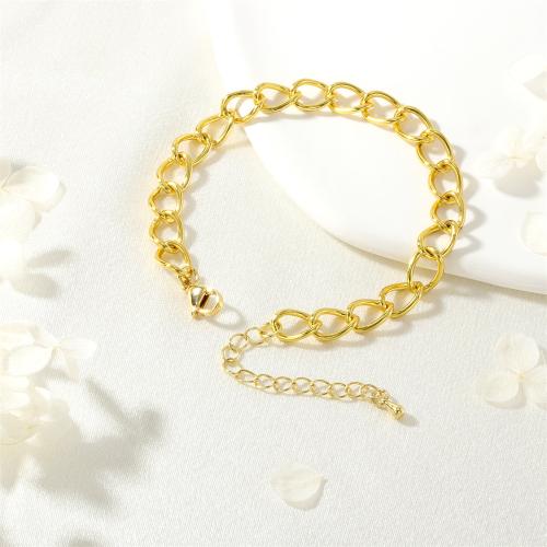 Bracelets en laiton, Placage de couleur d'or, pour femme, Vendu par PC