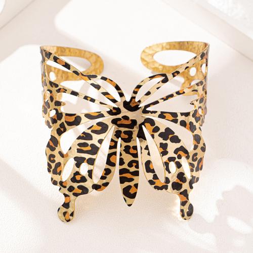 Zinc Alloy Cuff Bangle, Butterfly, plated, for woman, gold 