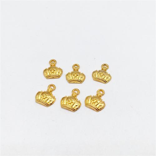 Zinklegierung Krone Anhänger, antike Goldfarbe plattiert, DIY, 13x10mm, 100PCs/Tasche, verkauft von Tasche