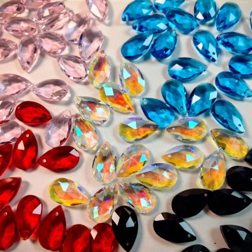 Glass Pendants, Teardrop, DIY 10mm, Approx 