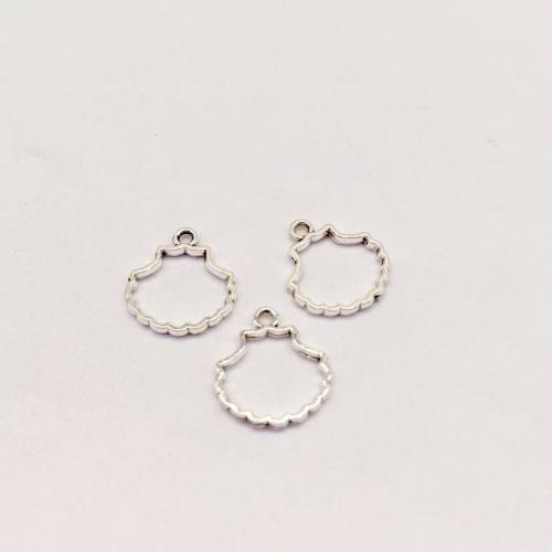Zinc Alloy Animal Pendants, Shell, antique silver color plated, DIY 
