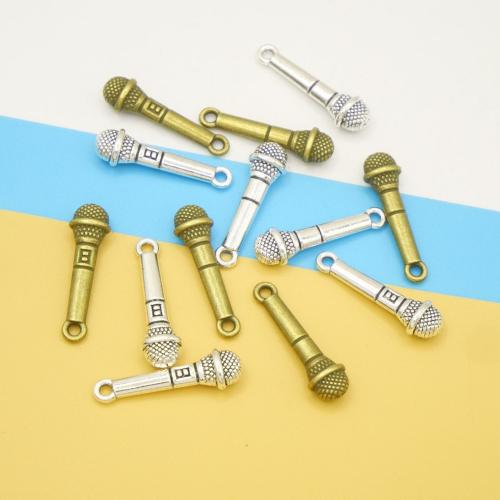 Zinc Alloy Jewelry Pendants, Microphone, plated, DIY 