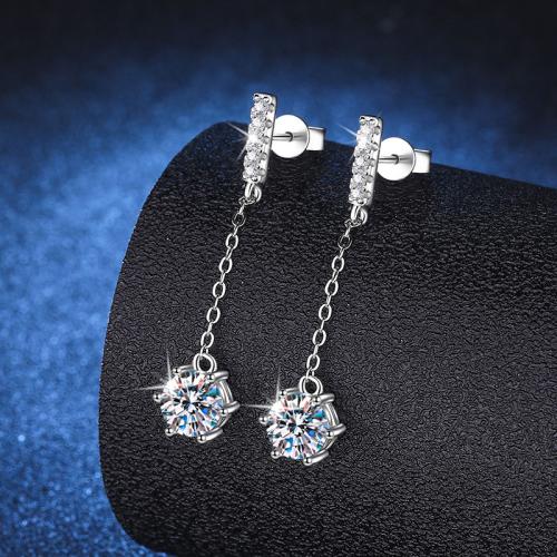 925er Sterling Silber Tropfen Ohrring, verschiedenen Materialien für die Wahl & für Frau, earring length 25-30mm, verkauft von Paar