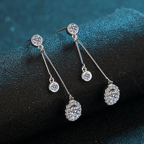 925 Sterling Silver Drop Earring & for woman, earring length 25-35mm 