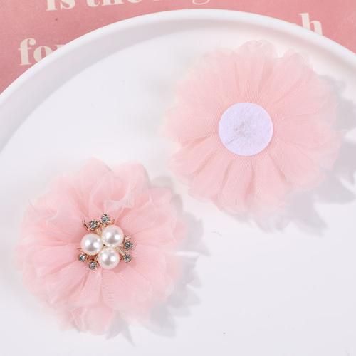 Hair Barrette Finding, Gauze, Flower, handmade, DIY 