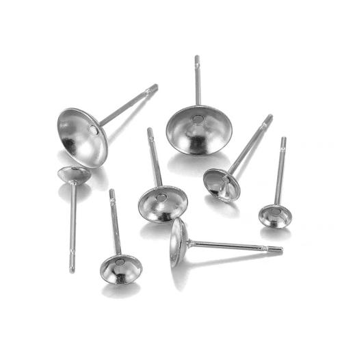 Stainless Steel Earring Stud Component, 304 Stainless Steel, DIY  original color [