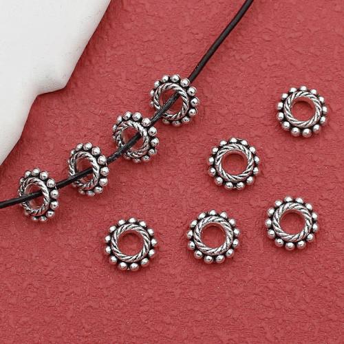 Zinc Alloy Spacer Beads, Round, antique silver color plated, DIY 