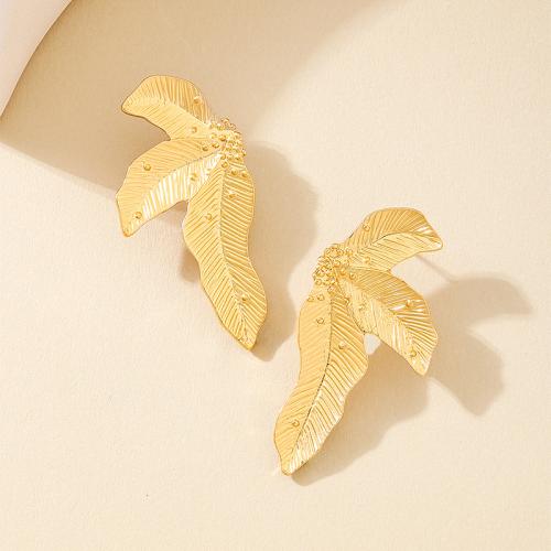 Zinc Alloy Stud Earring, plated, for woman, gold 