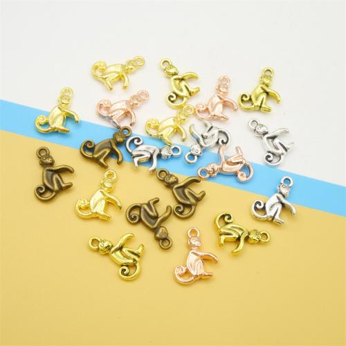 Zinc Alloy Animal Pendants, Monkey, plated, DIY [