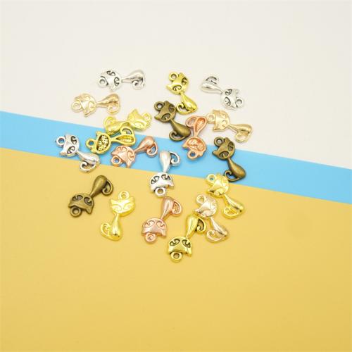 Zinc Alloy Animal Pendants, Cat, plated, DIY 