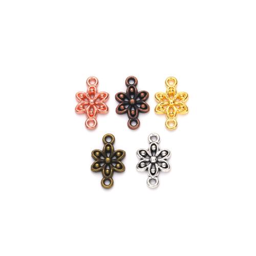 Zinc Alloy Charm Connector, Flower, plated, DIY & 1/1 loop 