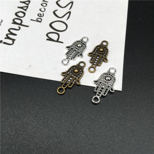 Zinc Alloy Charm Connector, Hand, plated, DIY & 1/1 loop 