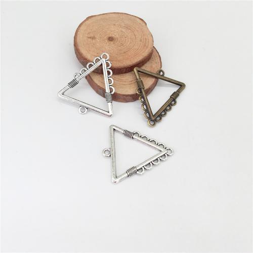 Zinc Alloy Charm Connector, Triangle, plated, DIY & 1/9 loop 