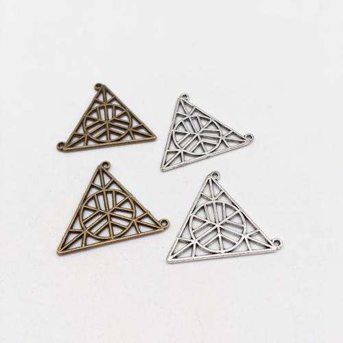 Zinc Alloy Charm Connector, Triangle, plated, DIY & 1/1 loop 