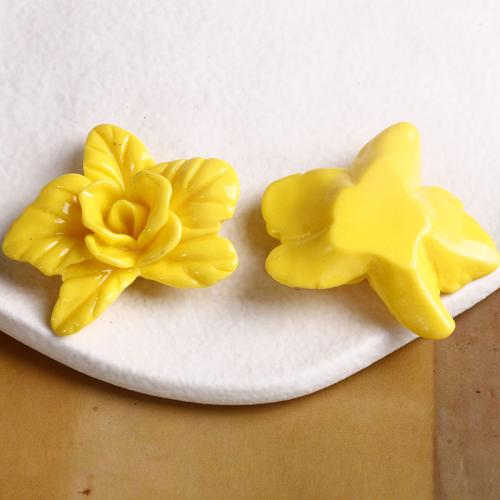 Mobile Phone DIY Decoration, Resin, Flower, polished 