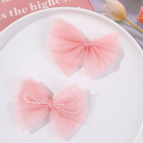 Hair Barrette Finding, Gauze, Bowknot, handmade, DIY 