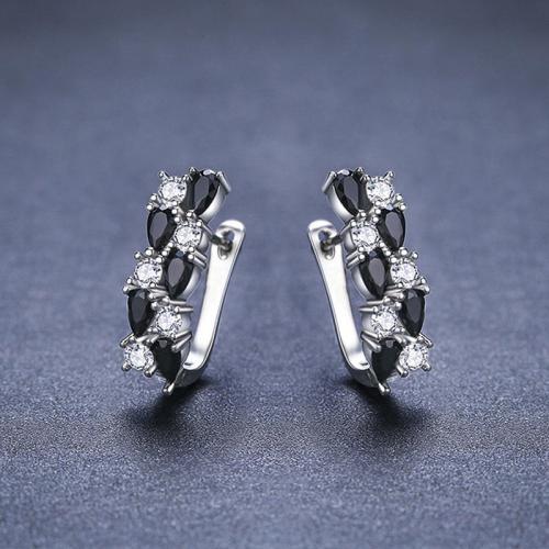 Cubic Zirconia Micro Pave Brass Earring, fashion jewelry & micro pave cubic zirconia & for woman 