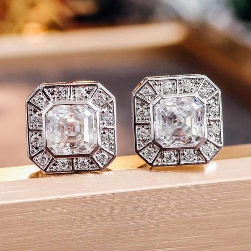 Cubic Zirconia Micro Pave Brass Earring, fashion jewelry & micro pave cubic zirconia & for woman, 11mm 