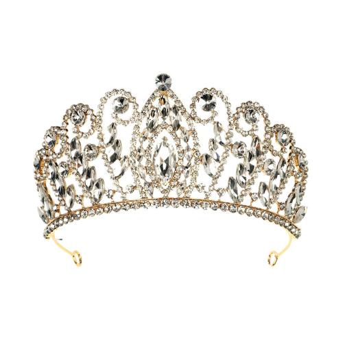 Bridal Tiaras, Zinc Alloy, plated, for woman & with rhinestone 