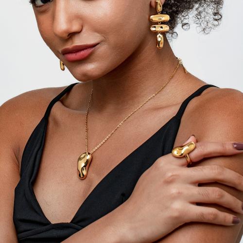 Ensemble de bijoux en acier de titane, Acier titane, Placage, styles différents pour le choix & pour femme, plus de couleurs à choisir, Vendu par PC