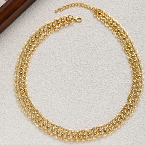 Collar de la joyería de titanio, Partículas de acero, chapado, para mujer, dorado, Vendido por UD