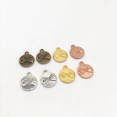 Zinc Alloy Jewelry Pendants, Round, plated, DIY 