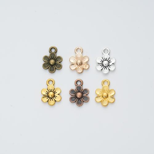 Zinc Alloy Flower Pendants, plated, DIY 