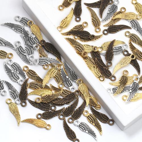 Wing Shaped Zinc Alloy Pendants, plated, DIY 