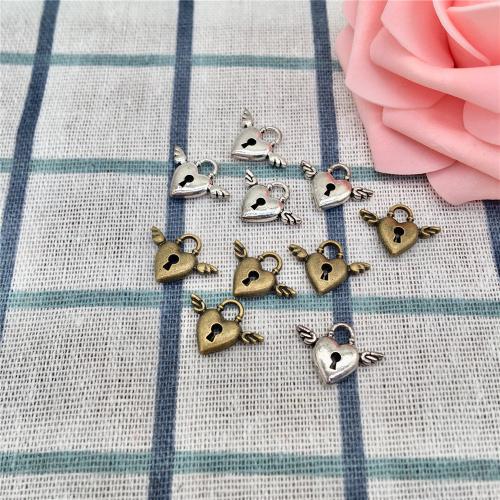 Zinc Alloy Lock Pendants, plated, DIY 