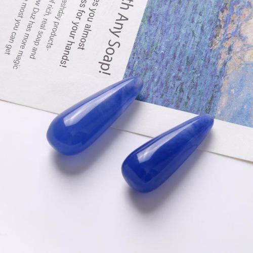 Resin Earring Drop Component, Teardrop, polished, DIY, blue 