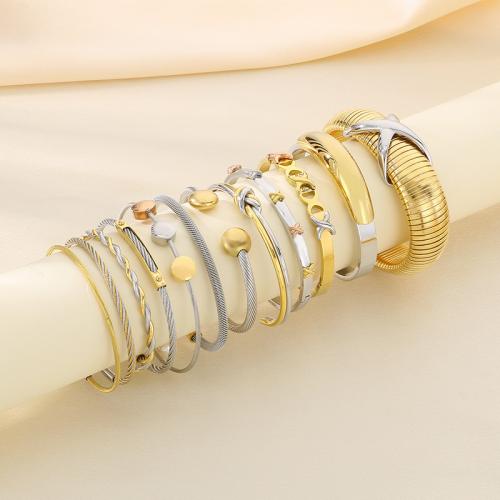 Brazalete del acero inoxidable, acero inoxidable 304, Recubrimiento iónico al vacío, diferentes estilos para la opción & para mujer, más colores para la opción, Vendido por UD