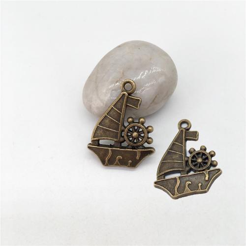 Zinc Alloy Jewelry Pendants, Sail Boat, antique bronze color plated, DIY 