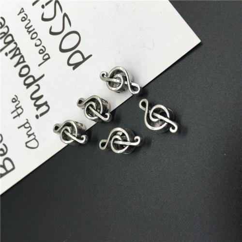 Musical Instrument Shaped Zinc Alloy Pendants, Music Note, antique silver color plated, DIY 