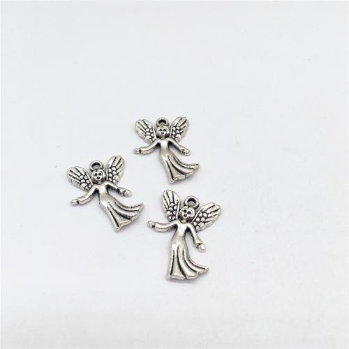 Zinc Alloy Jewelry Pendants, Angel, antique silver color plated, DIY 