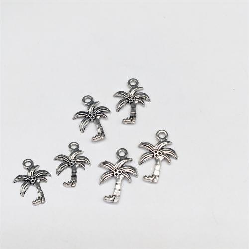 Zinc Alloy Jewelry Pendants, Palm Tree, antique silver color plated, DIY 