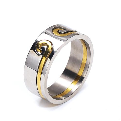 Titanium Steel Finger Ring, silver color plated, fashion jewelry silver color 