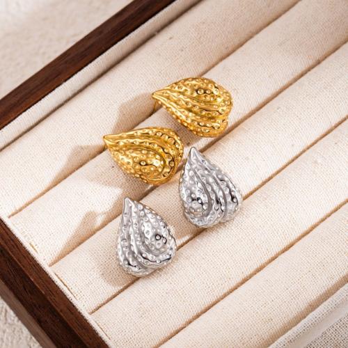 Arete de acero inoxidable , acero inoxidable 304, Joyería & para mujer, más colores para la opción, 20.9x15.4mm, Vendido por Par