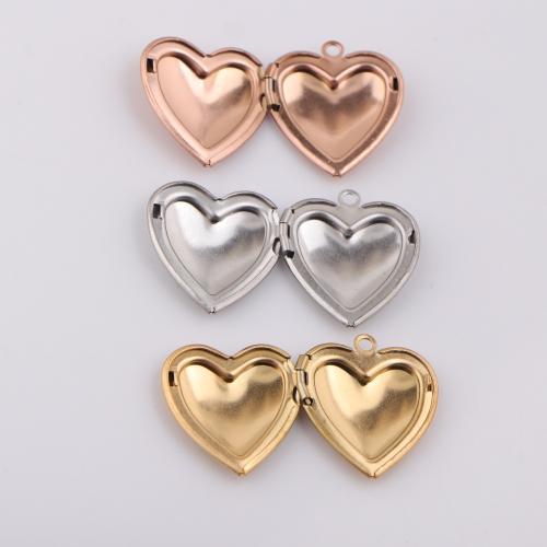 Stainless Steel Locket Pendant , 304 Stainless Steel, Heart, fashion jewelry & DIY & for woman [