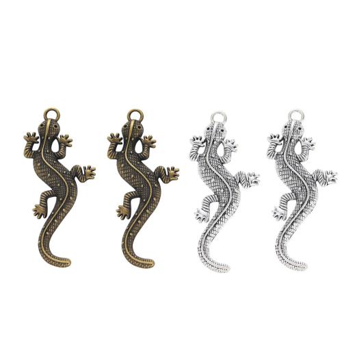 Zinc Alloy Animal Pendants, Gecko, plated, DIY Approx [