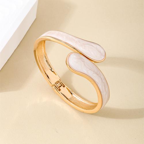 Zinc Alloy Cuff Bangle, plated, for woman & enamel 