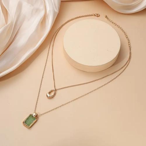 Resin Zinc Alloy Necklace, with Resin, plated, for woman 