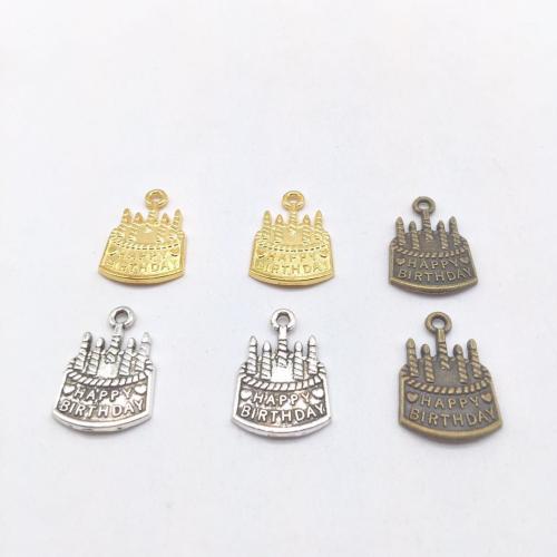 Zinc Alloy Jewelry Pendants, Cake, plated, DIY 