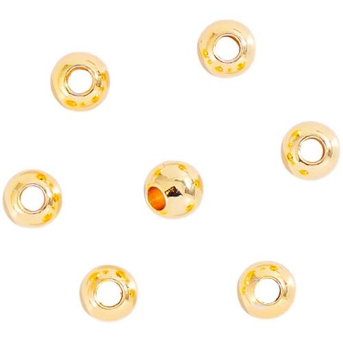 Brass Spacer Beads, Round, gold color plated, DIY [