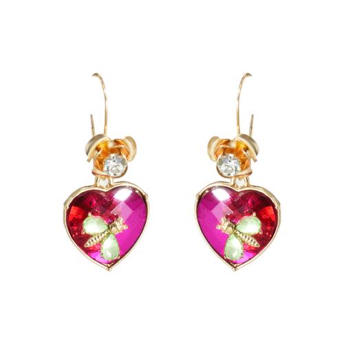 Zinc Alloy Rhinestone Drop Earring, fashion jewelry & for woman & with rhinestone 