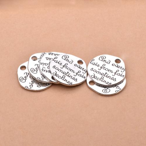 Zinc Alloy Tag Charm, plated, DIY 