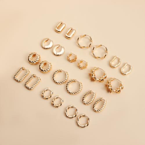 亜鉛合金 ドロップイヤリング, ゴールドメッキ, 異なるスタイルを選択 & 女性用, earring length 15-30mm, 売り手 ペア